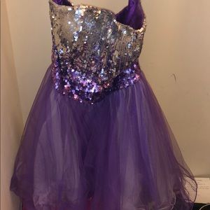 PURPLE/SILVER PROM DRESS